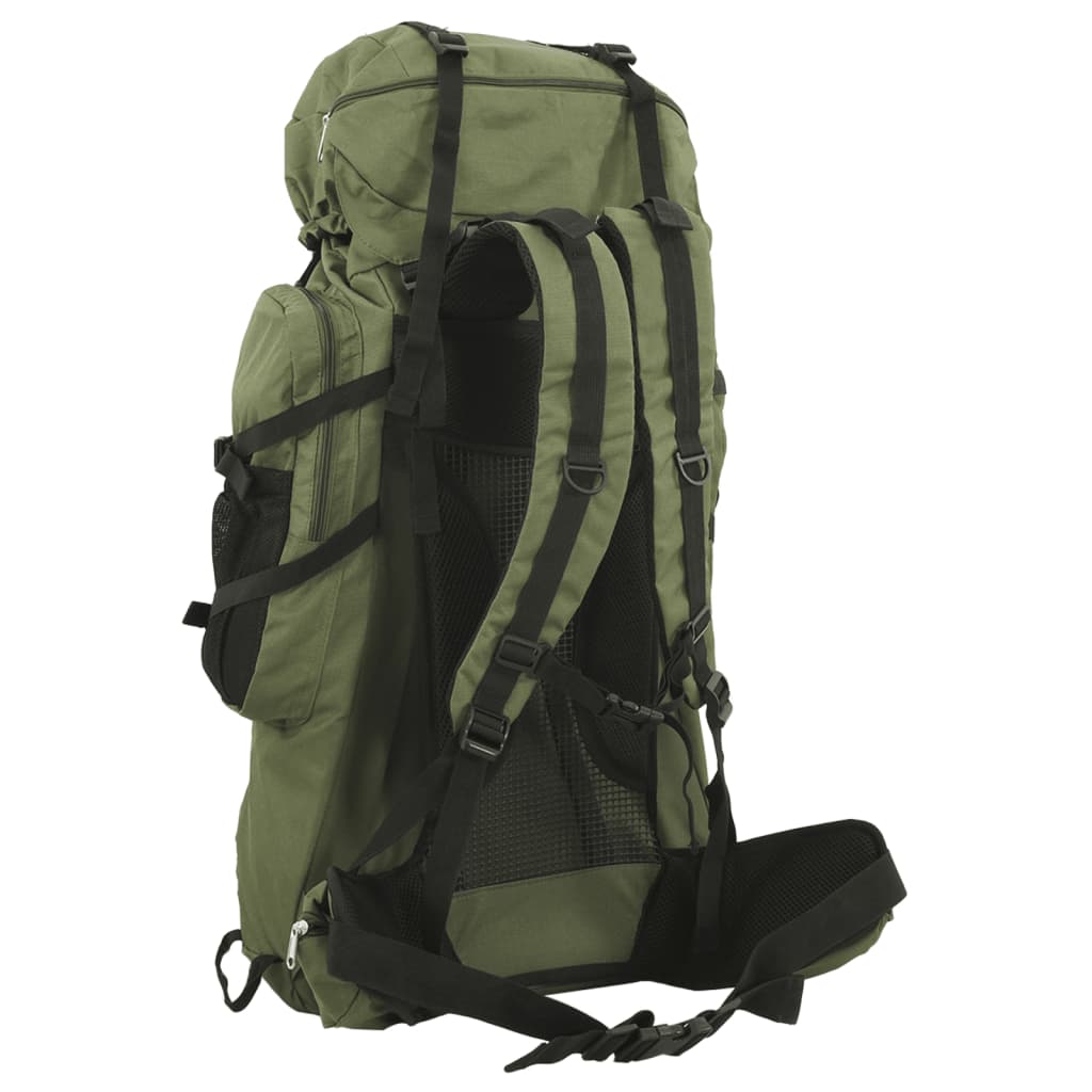 VidaXL mochila de senderismo 80 l tejido oxford verde militar