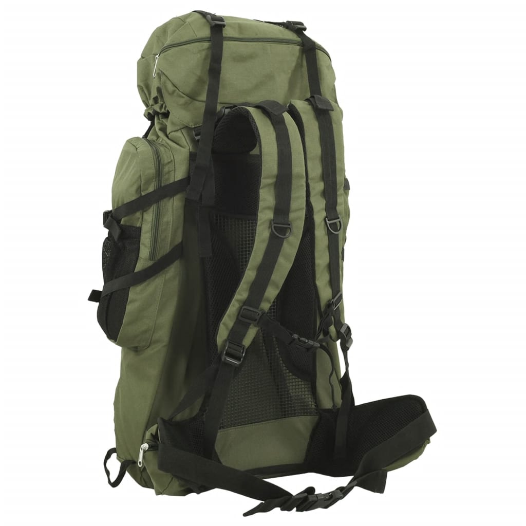 VidaXL mochila de senderismo 100 l tejido oxford verde militar