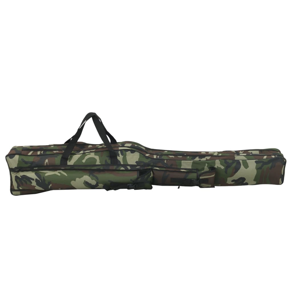 VidaXL sac de canne à pêche 150 cm tissu oxford camouflage vert
