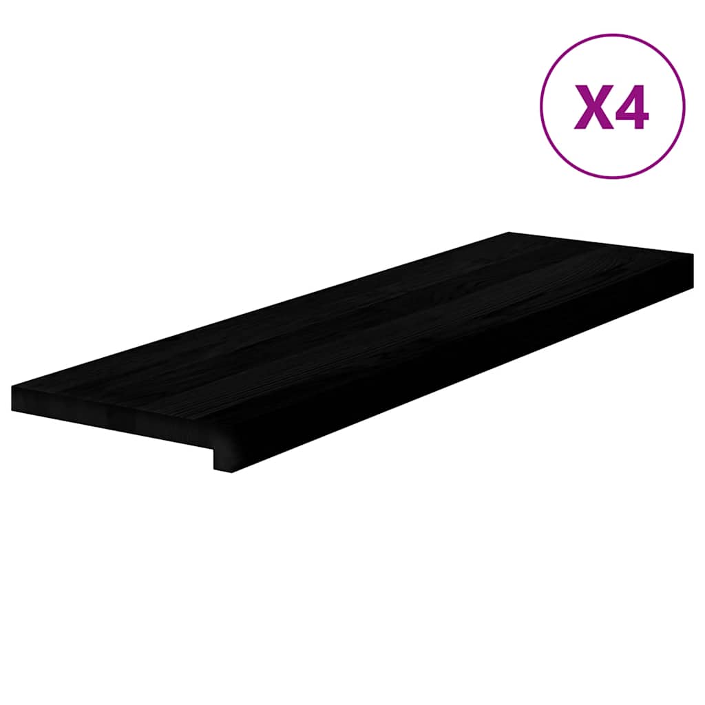 Vidaxx Trapptrappen 4 Stk 90x30x2 cm Massiv Eichen donkelbraun