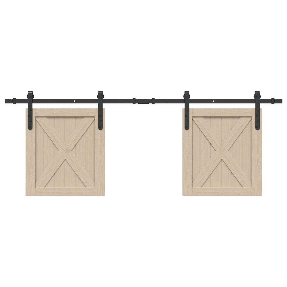 Vidaxl ophangset voor schuifdeur 152 cm koolstofstaal