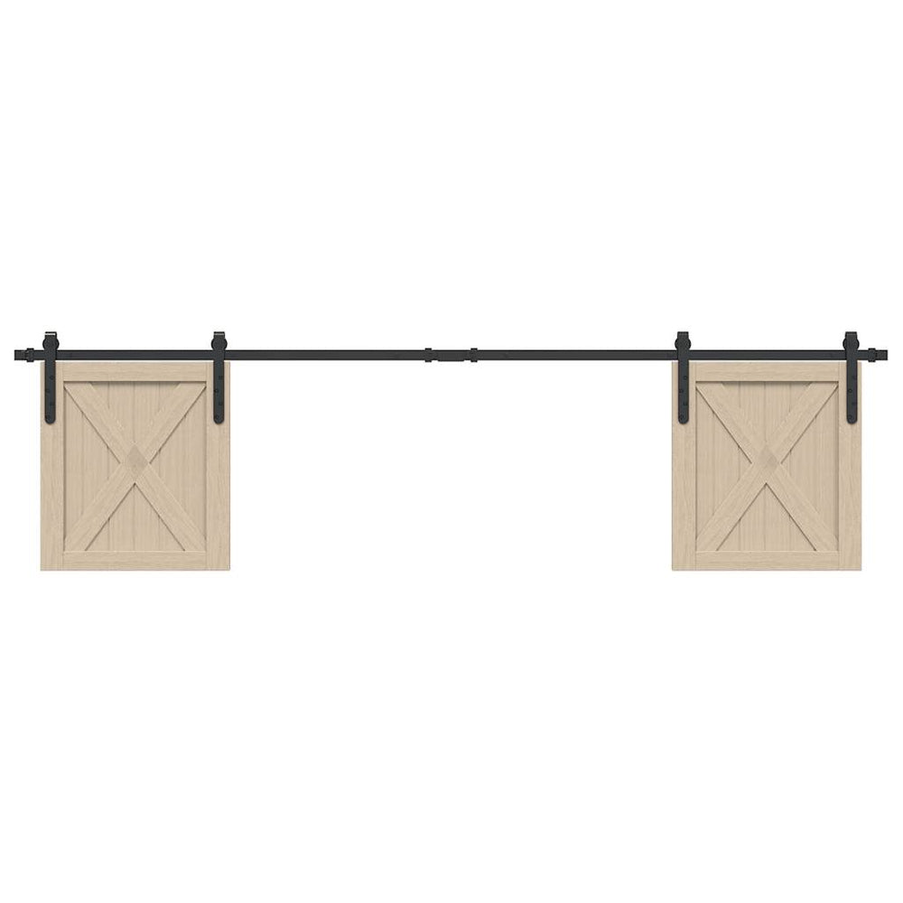 Suspension Vidaxl Ensemble pour la porte coulissante de 200 cm en acier au carbone