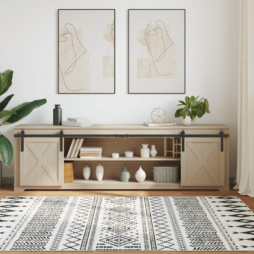 Ensemble de suspension Vidaxl pour la porte coulissante 213 cm en acier au carbone