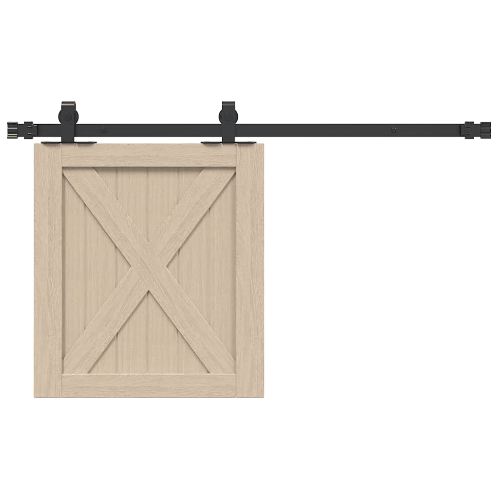 Ensemble de suspension Vidaxl pour la porte coulissante 91 cm en acier au carbone