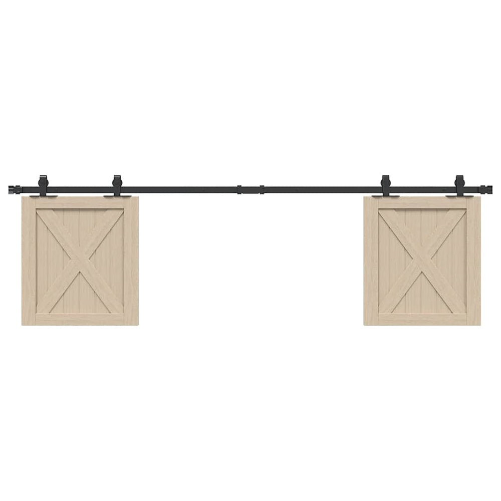 Vidaxl ophangset voor schuifdeur 183 cm koolstofstaal