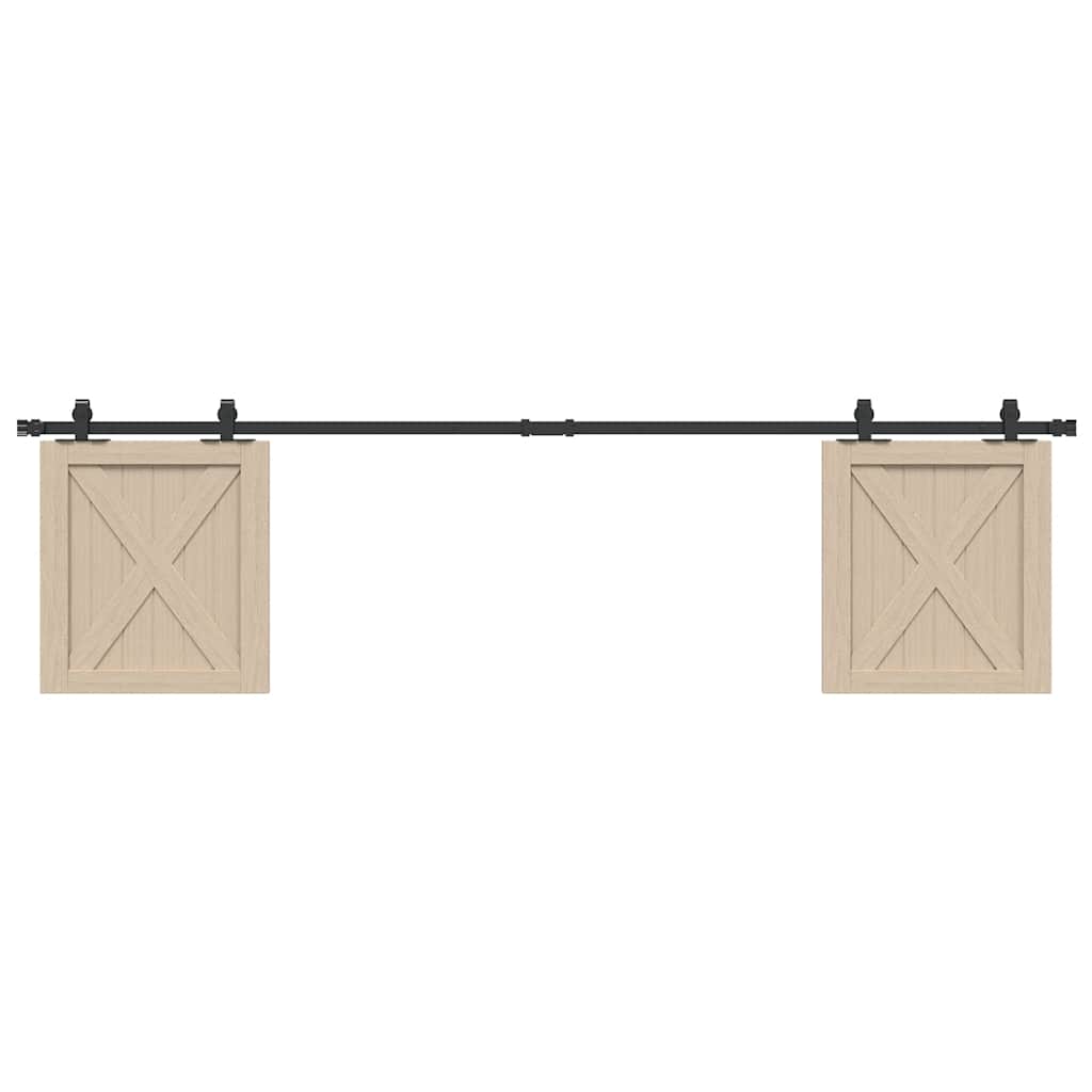 Suspension Vidaxl Ensemble pour la porte coulissante de 200 cm en acier au carbone