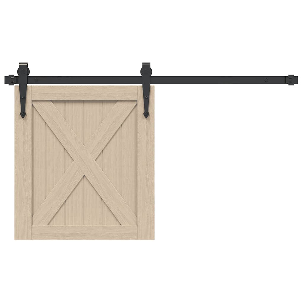 Ensemble de suspension Vidaxl pour la porte coulissante 91 cm en acier au carbone