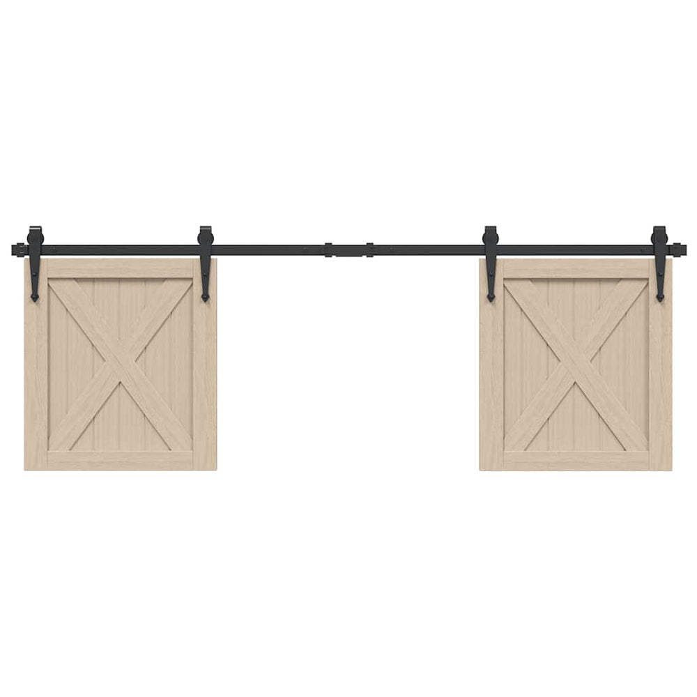 Vidaxl ophangset voor schuifdeur 152 cm koolstofstaal