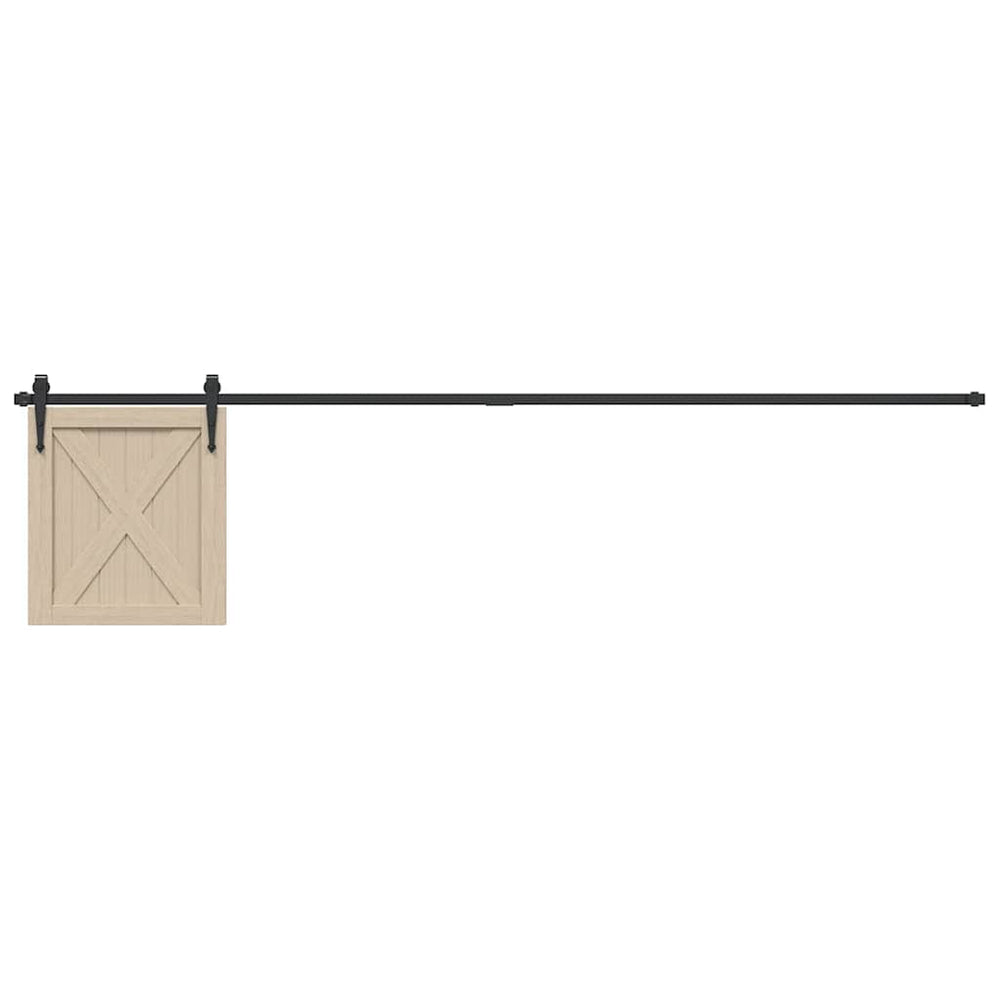 Ensemble de suspension Vidaxl pour la porte coulissante 213 cm en acier au carbone