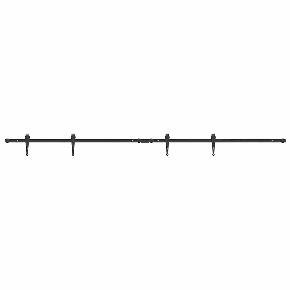 Ensemble de suspension Vidaxl pour la porte coulissante 213 cm en acier au carbone