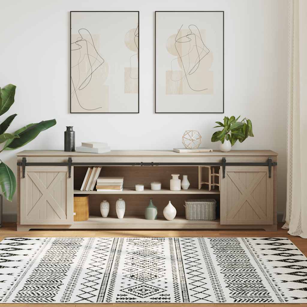 Ensemble de suspension Vidaxl pour la porte coulissante 213 cm en acier au carbone
