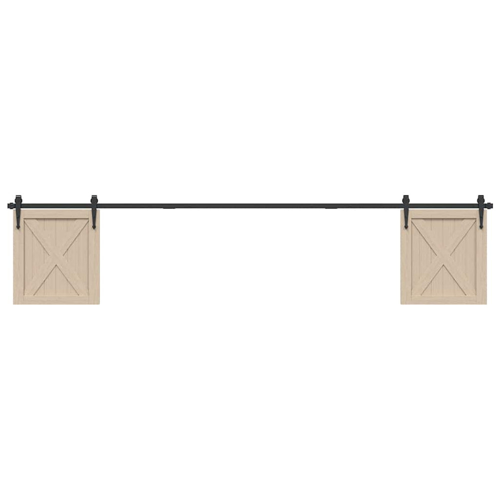 Ensemble de suspension Vidaxl pour la porte coulissante de 244 cm en acier au carbone