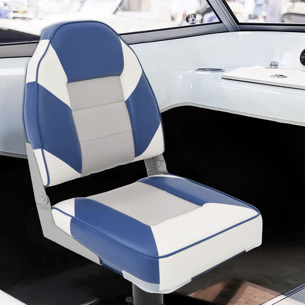 Asiento de barco vidaxx con respaldo alto plegable 39x43x58 cm