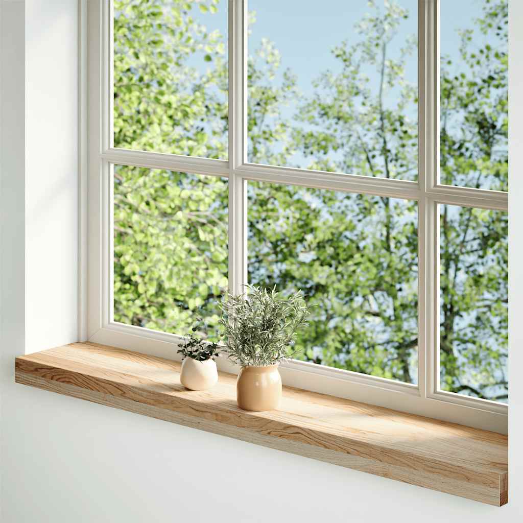 VIDAXL -Fensterschwester 2 ST unbehandelt 80x15x2 cm Feststoffeiche