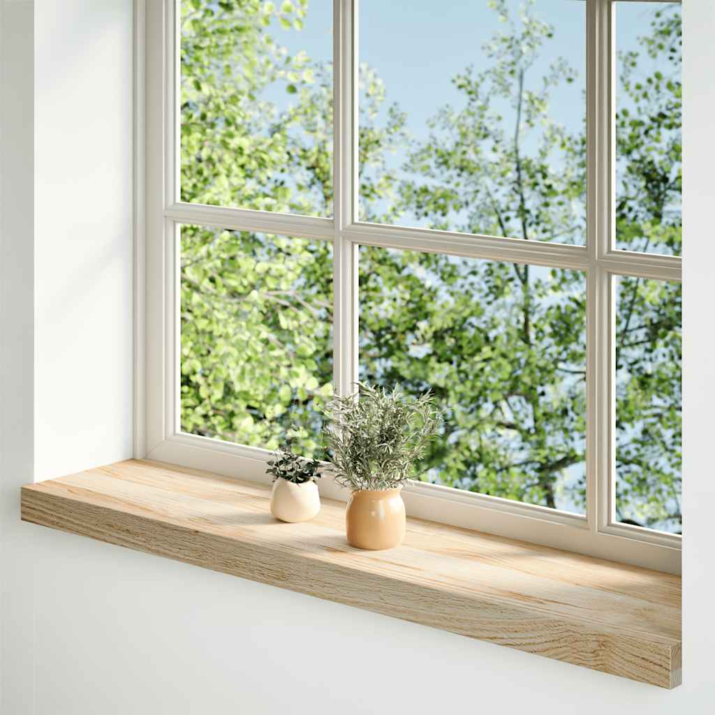 Alféizares de ventana Vidaxx 2 piezas roble macizo sin tratar 100x20x2 cm