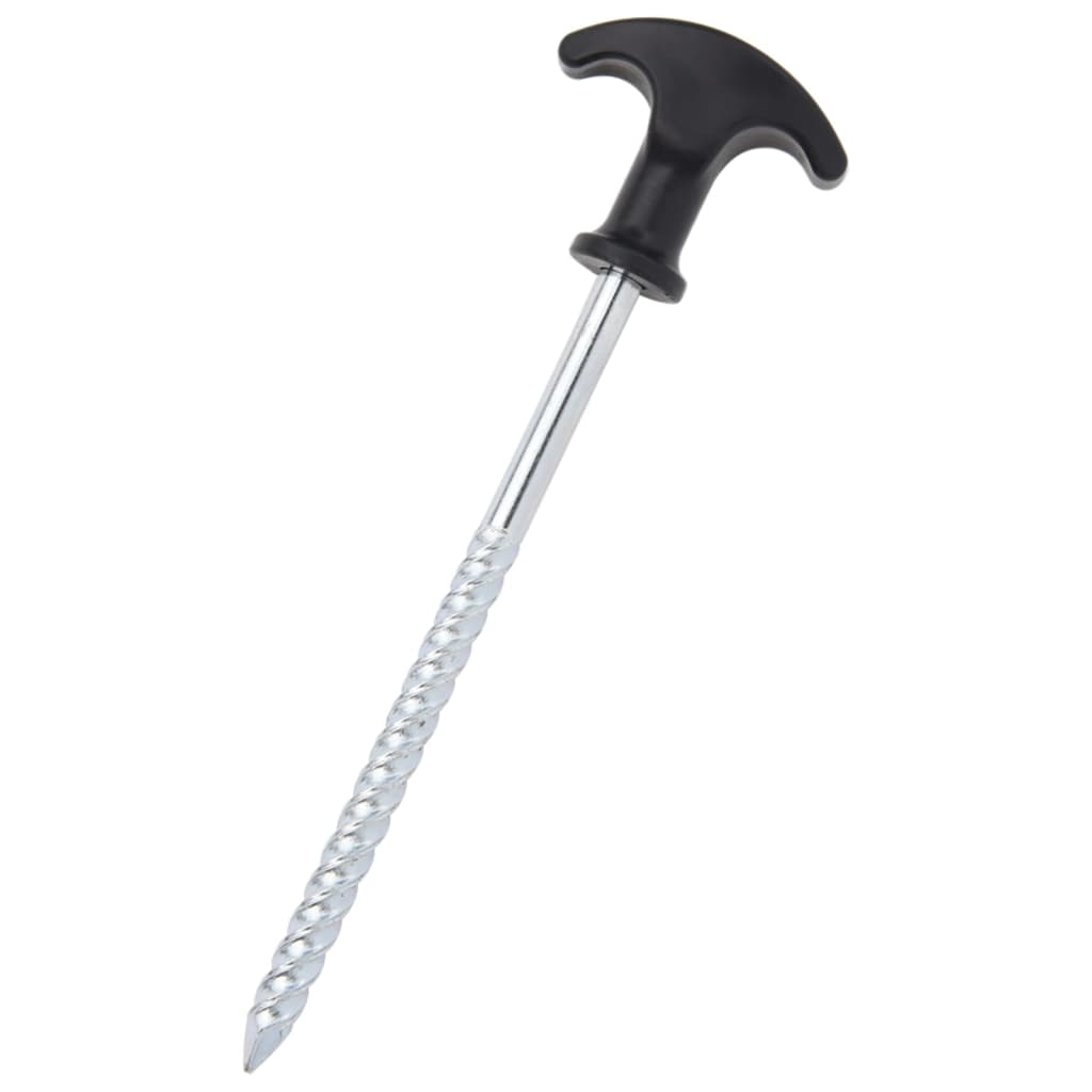 Piquets de tente Vidaxl 12 pcs ø7 mm 17 cm acier galvanisé
