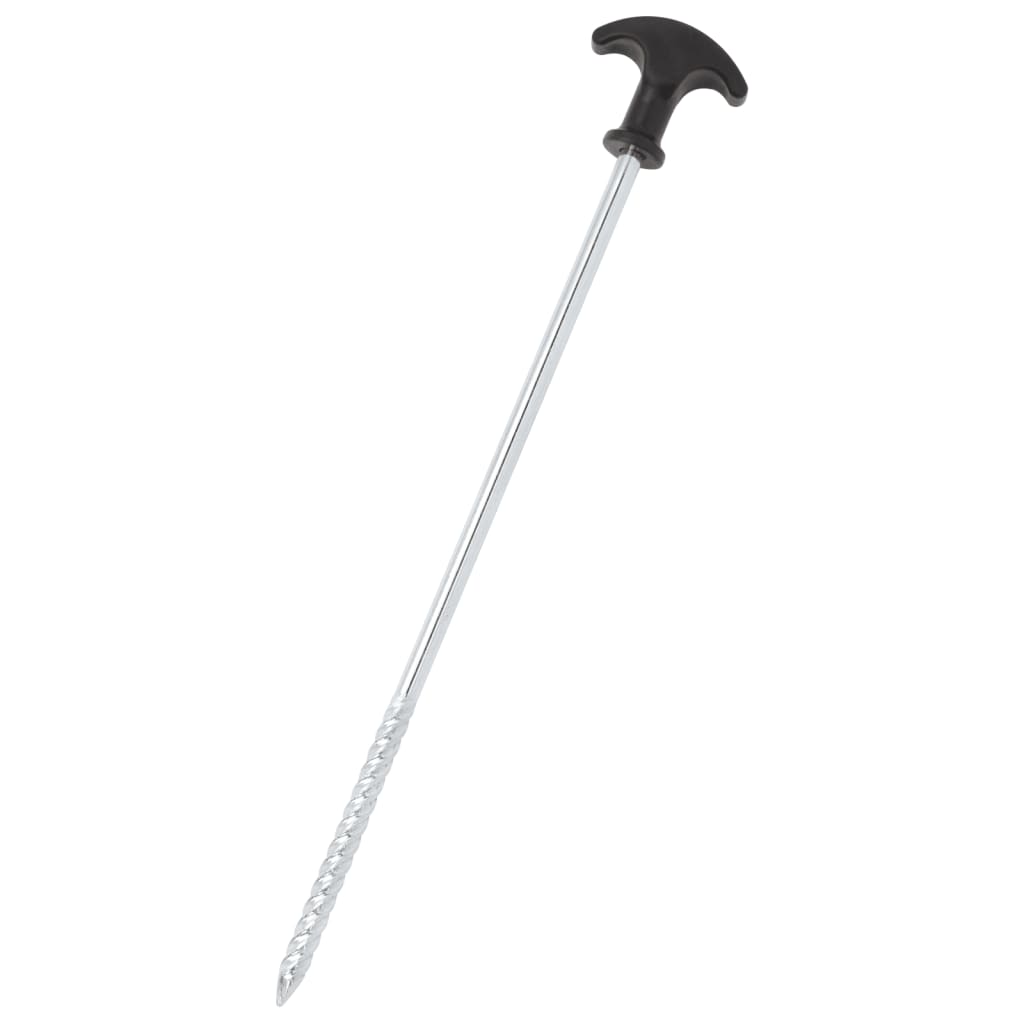 Piquets de tente Vidaxl 24 pcs ø7 mm 30 cm acier galvanisé