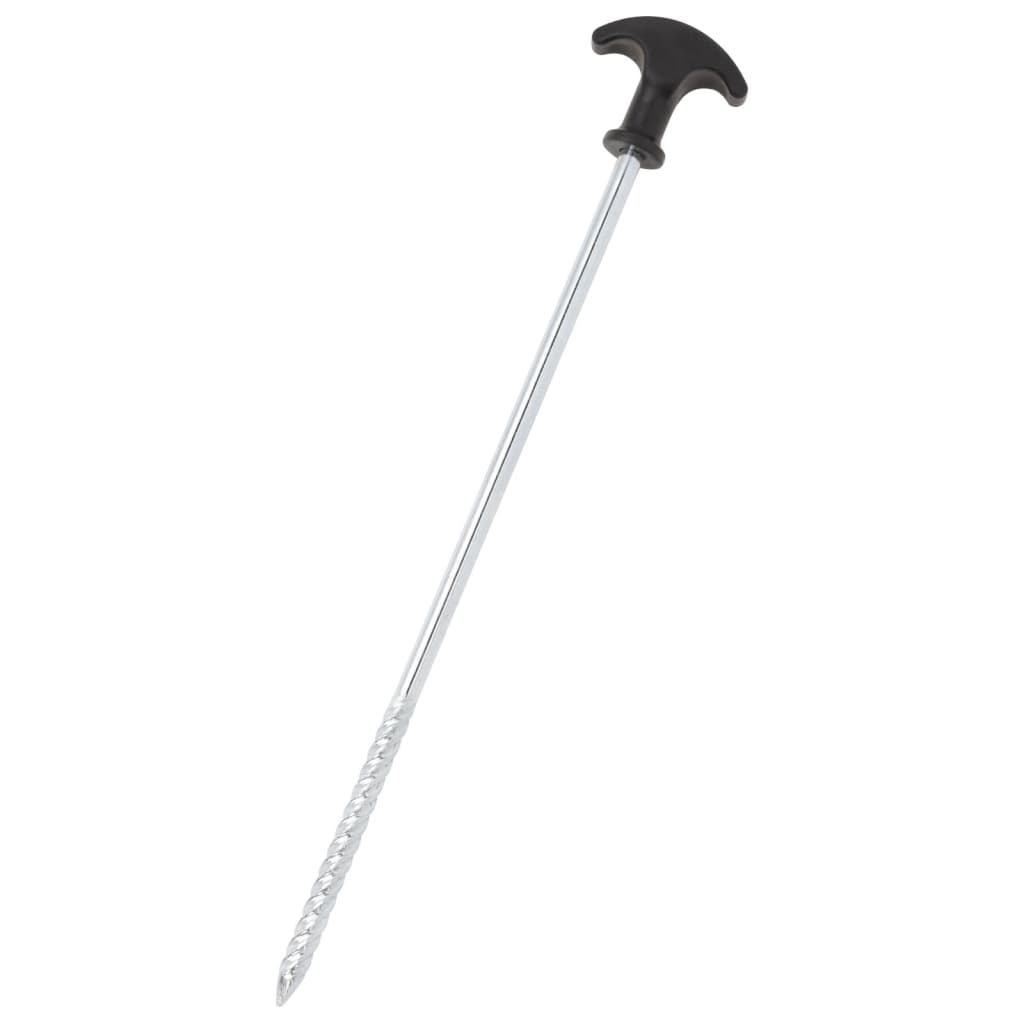 Piquets de tente Vidaxl 12 pcs ø7 mm 30 cm acier galvanisé