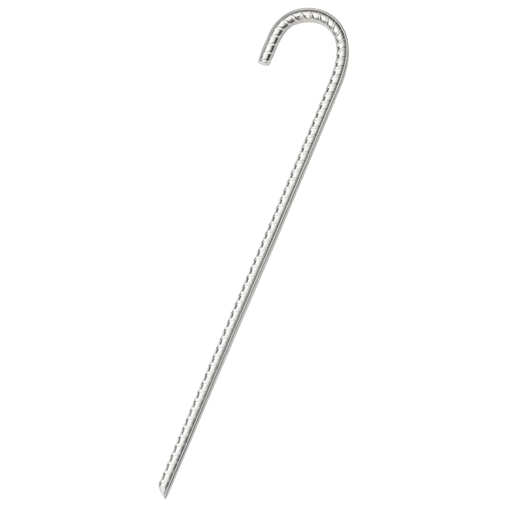 Piquets de tente Vidaxl 12 pcs ø10 mm 37 cm acier galvanisé