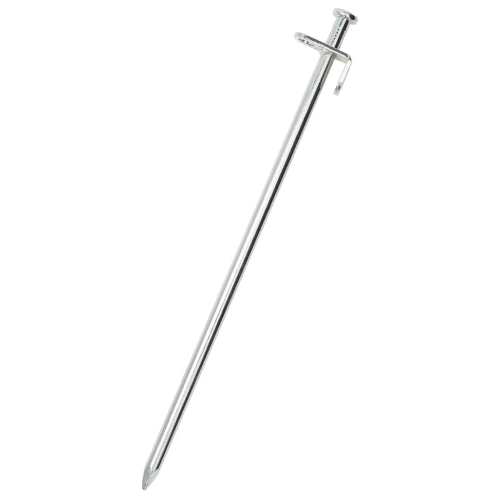 Piquets de tente Vidaxl 24 pcs 8 mm 30 cm en acier galvanisé