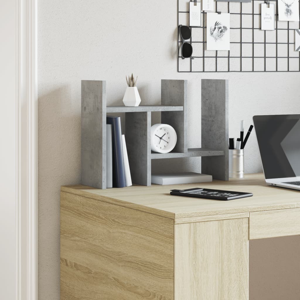 Vidaxx organiseur de bureau 34,5x15,5x35,5 cm bois d'ingénierie gris béton