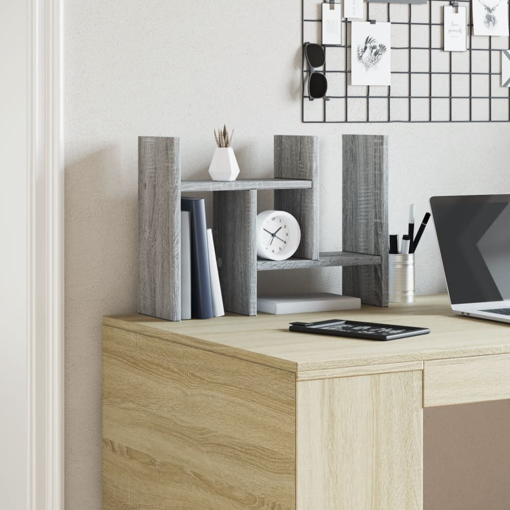 Vidaxxl organiseur de bureau 34,5x15,5x35,5 cm en dérivé du bois gris sonoma