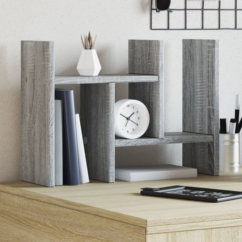 Vidaxxl organiseur de bureau 34,5x15,5x35,5 cm en dérivé du bois gris sonoma