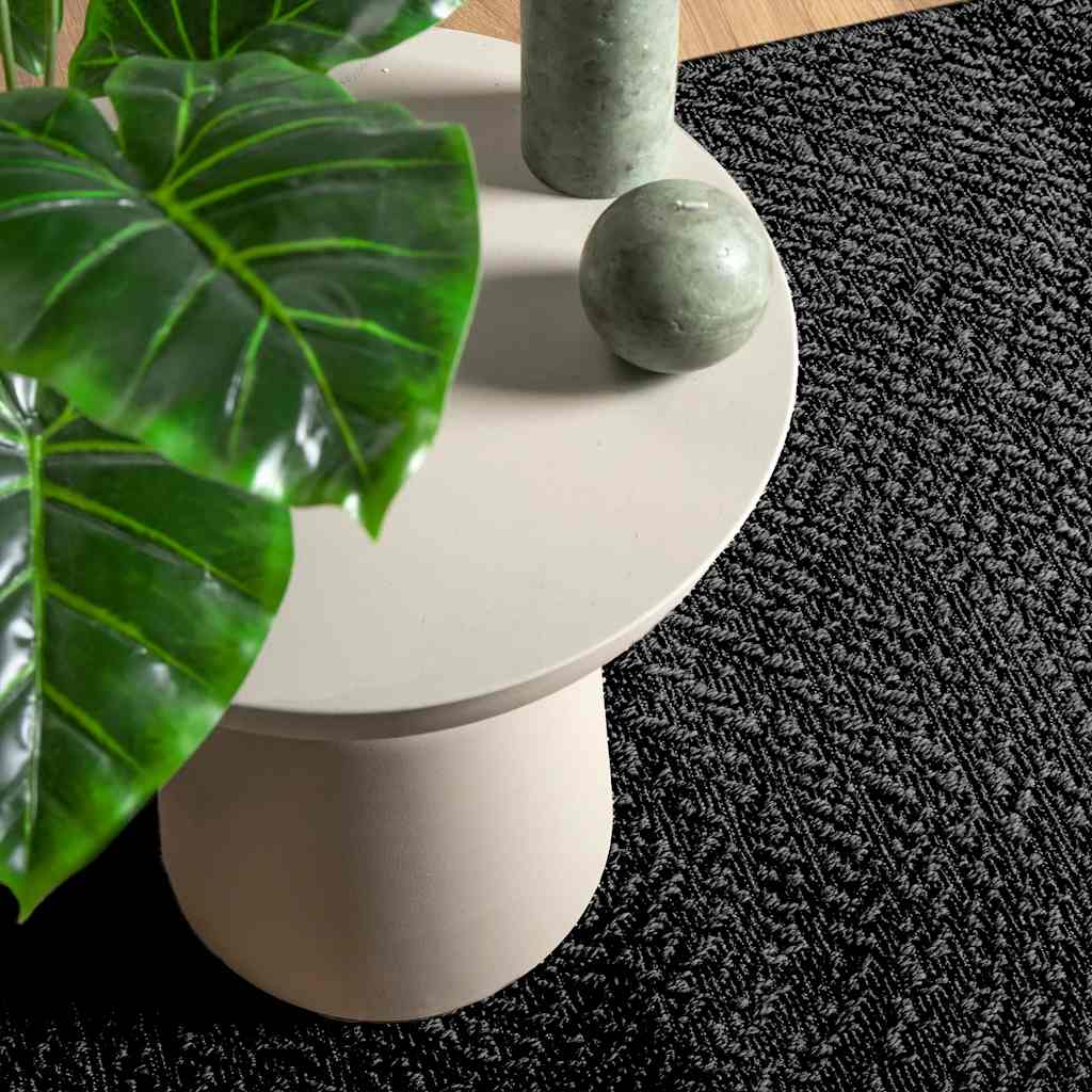 VidaXL rug zizur indoor and outdoor 120x120cm jute look anthracite