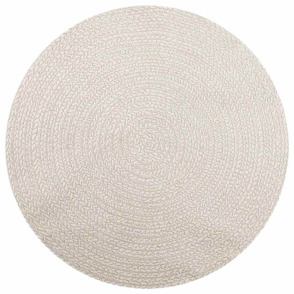 Vidaxl Rug Zizur Cream à l'intérieur et à l'extérieur Ø 160 cm Jute Look