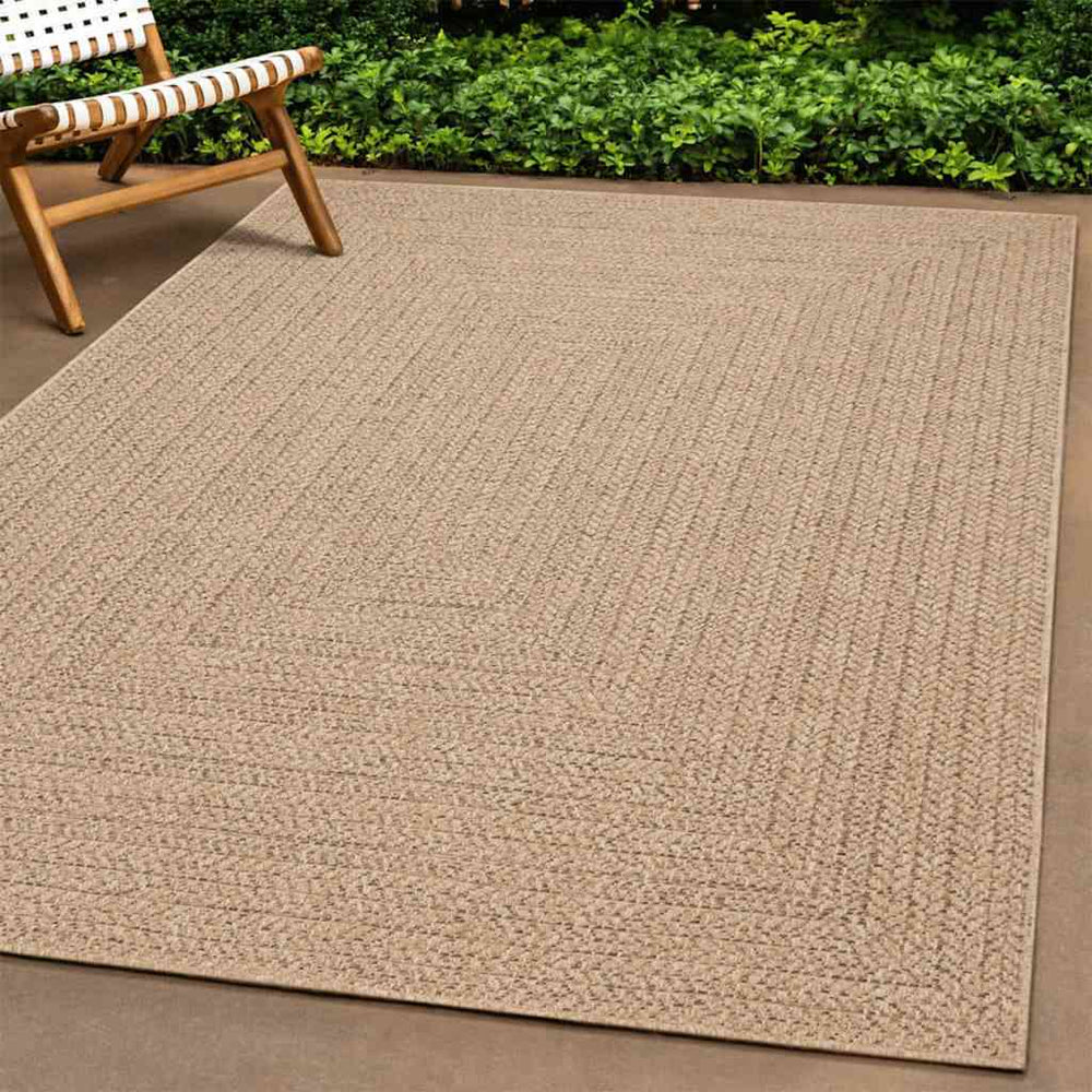 Vidaxl vloerkleed zizur beige binnen en buiten 60x110 cm jute look