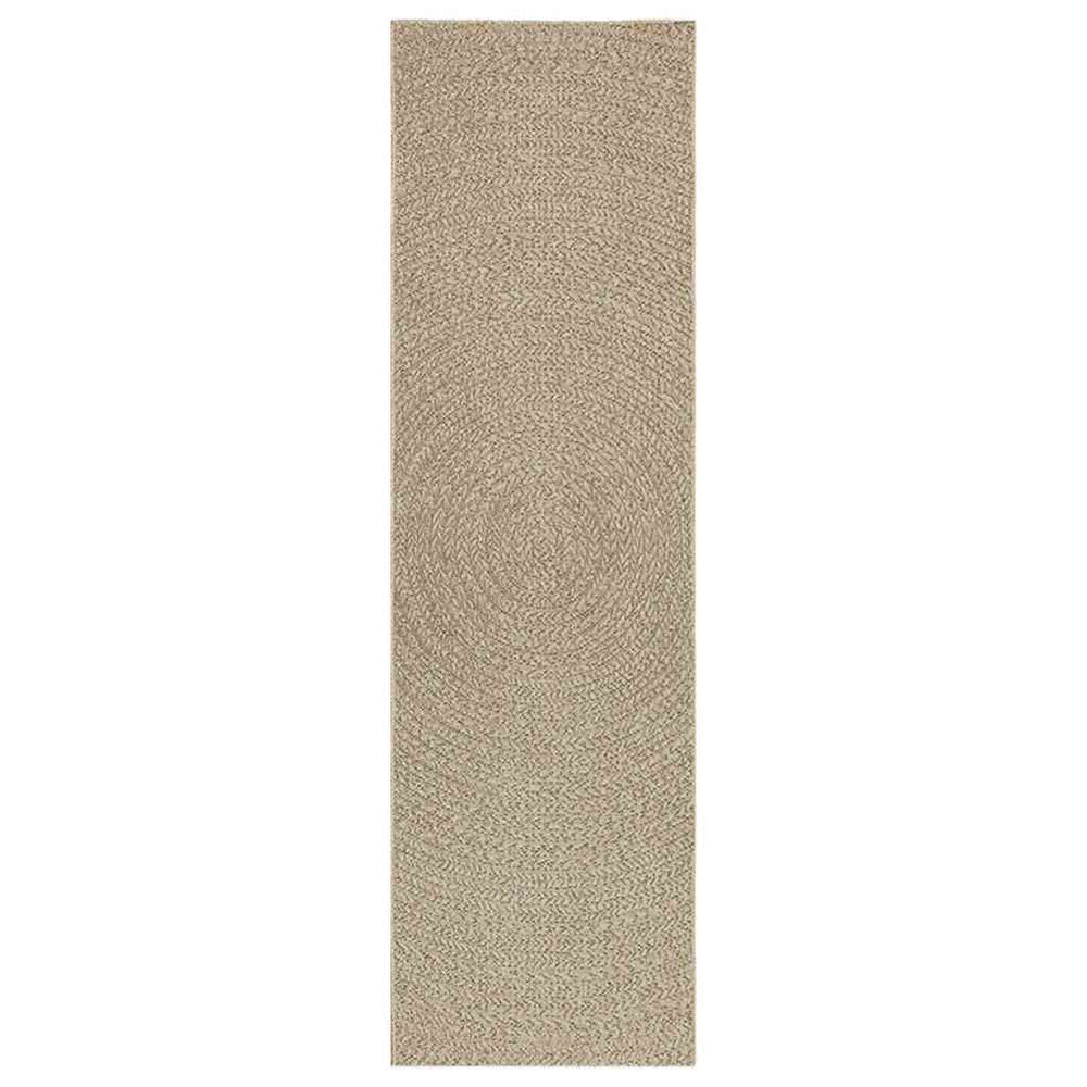 Vidaxl vloerkleed zizur beige binnen en buiten 80x250 cm jute look