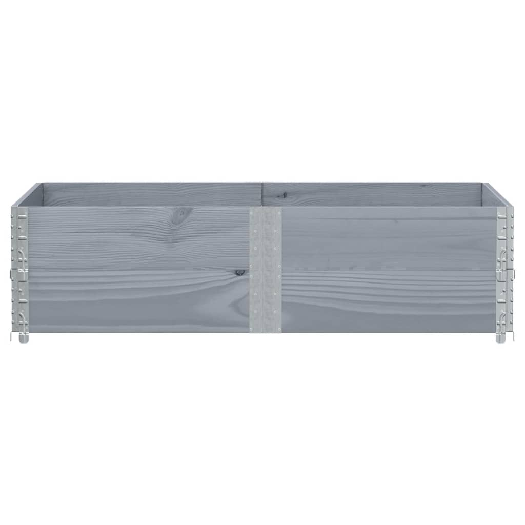 Donica Vidaxx 150x100 cm z litego drewna sosnowego w kolorze szarym