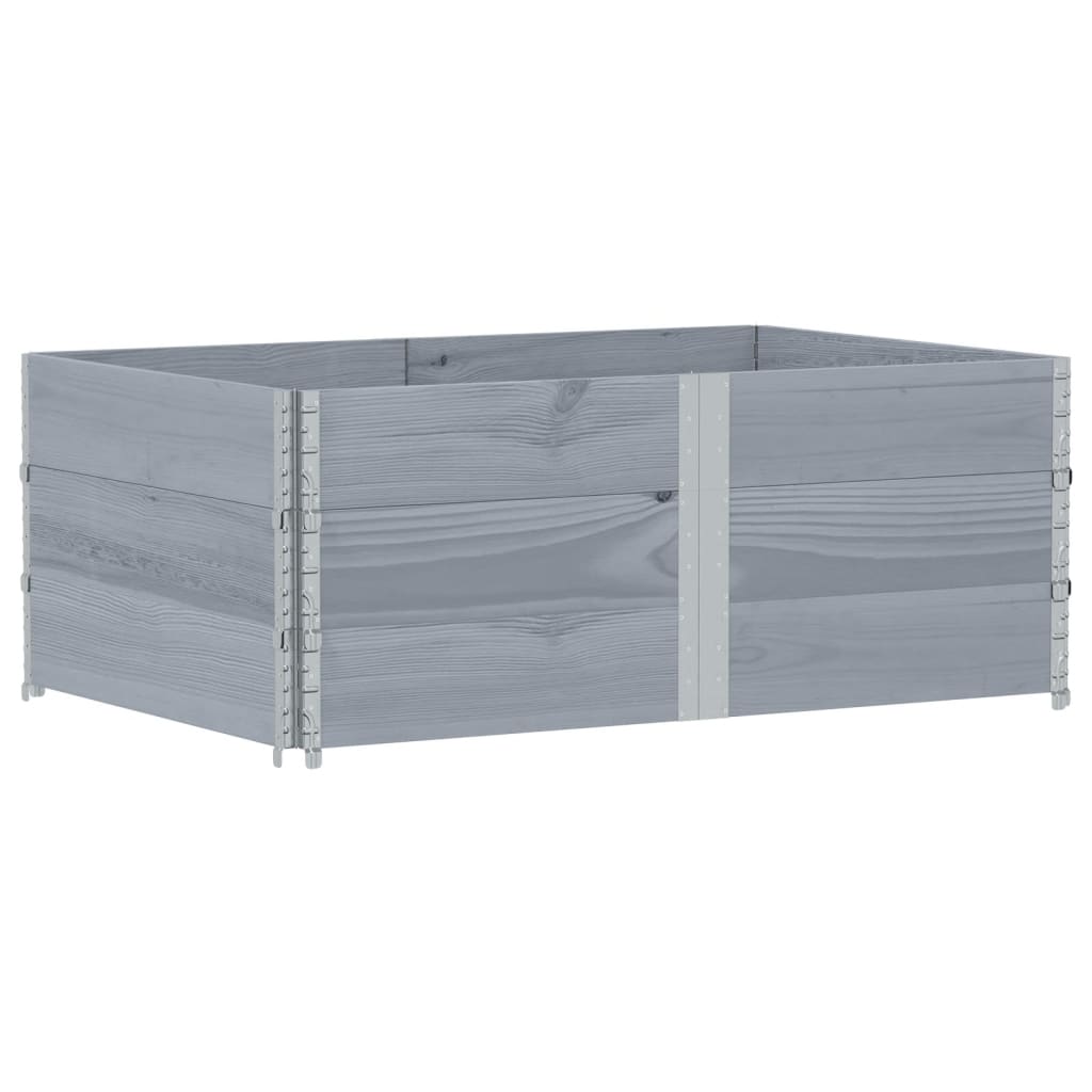 VidaXL Donica 150x100 cm z litego drewna sosnowego, szara