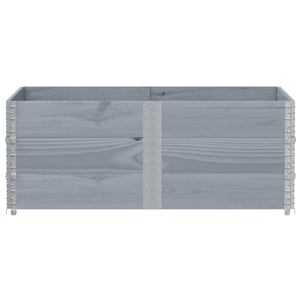 VidaXL Donica 150x100 cm z litego drewna sosnowego, szara