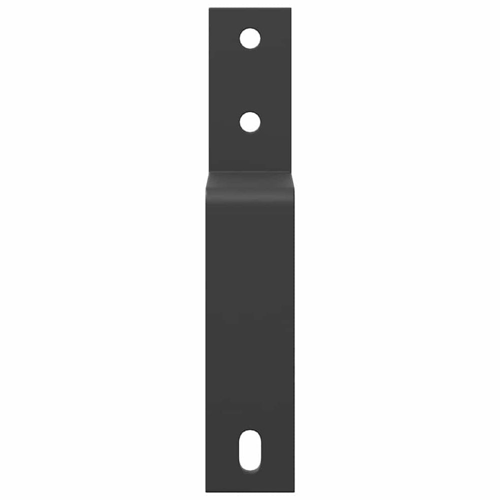 Parentesi di bypass vidaxl porte del grano 5 pezzi per binari piatti in acciaio carbonio