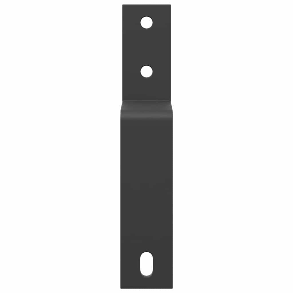 Parentesi di bypass vidaxl porte del grano 5 pezzi per binari piatti in acciaio carbonio