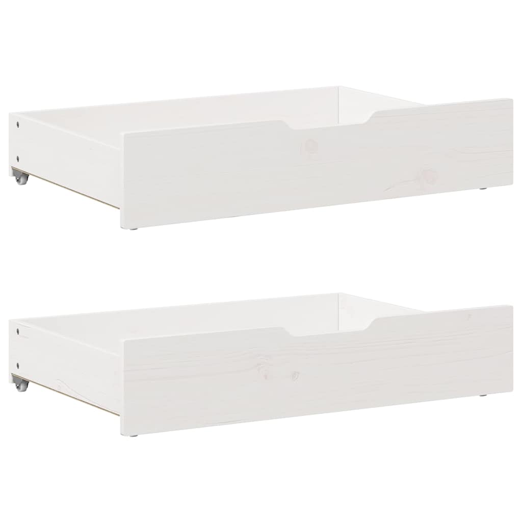 Vidaxl Bedlades 2 st 85x55x17 cm Solid pine white white
