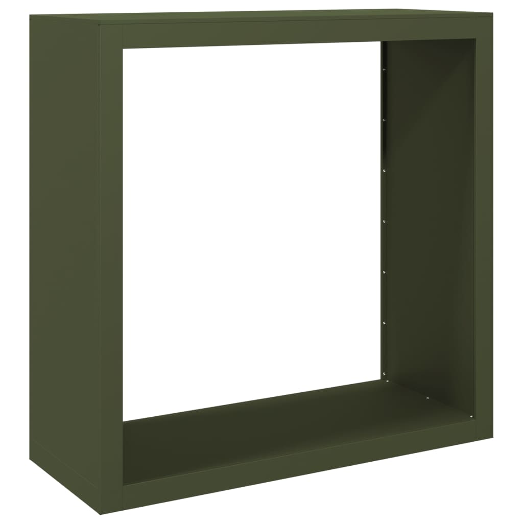 Vidaxx firewood rack 100x40x100 cm steel green
