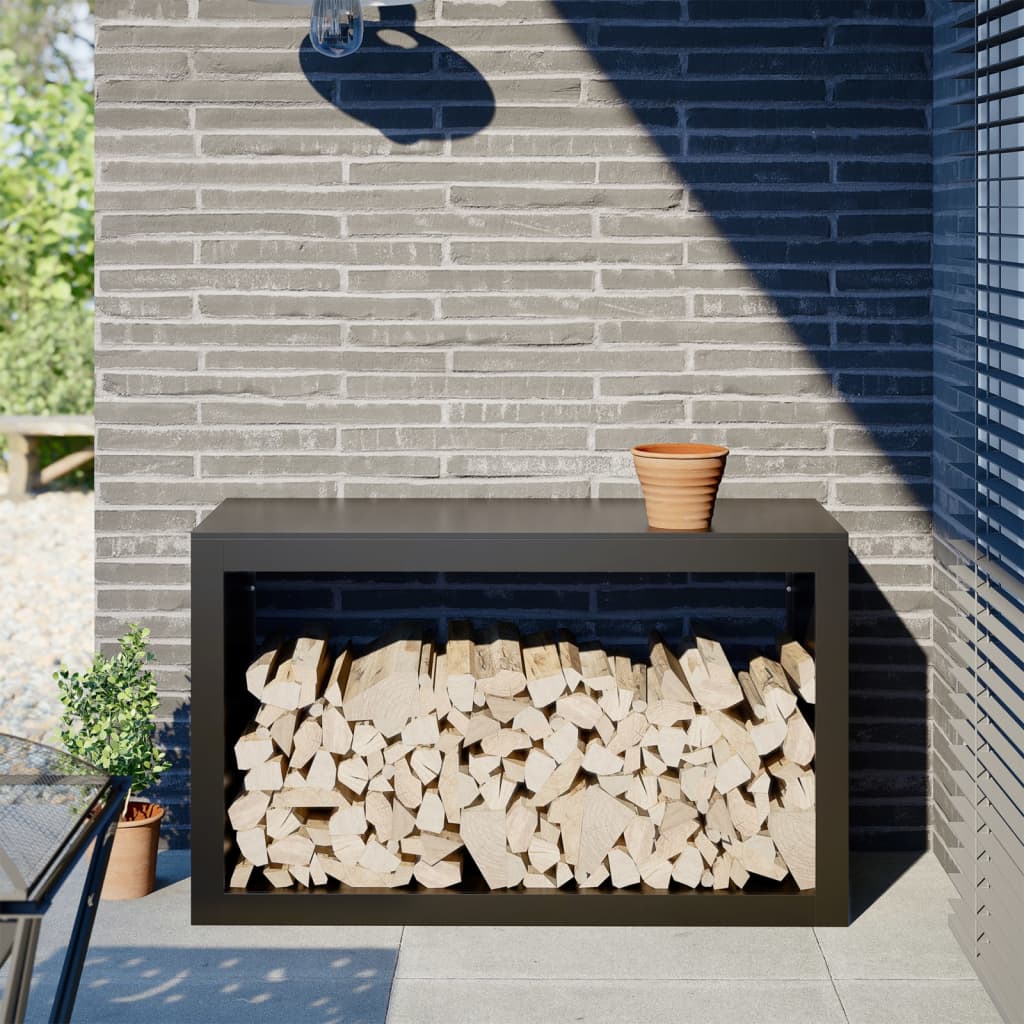 Vidaxx firewood rack 100x40x60 cm steel black