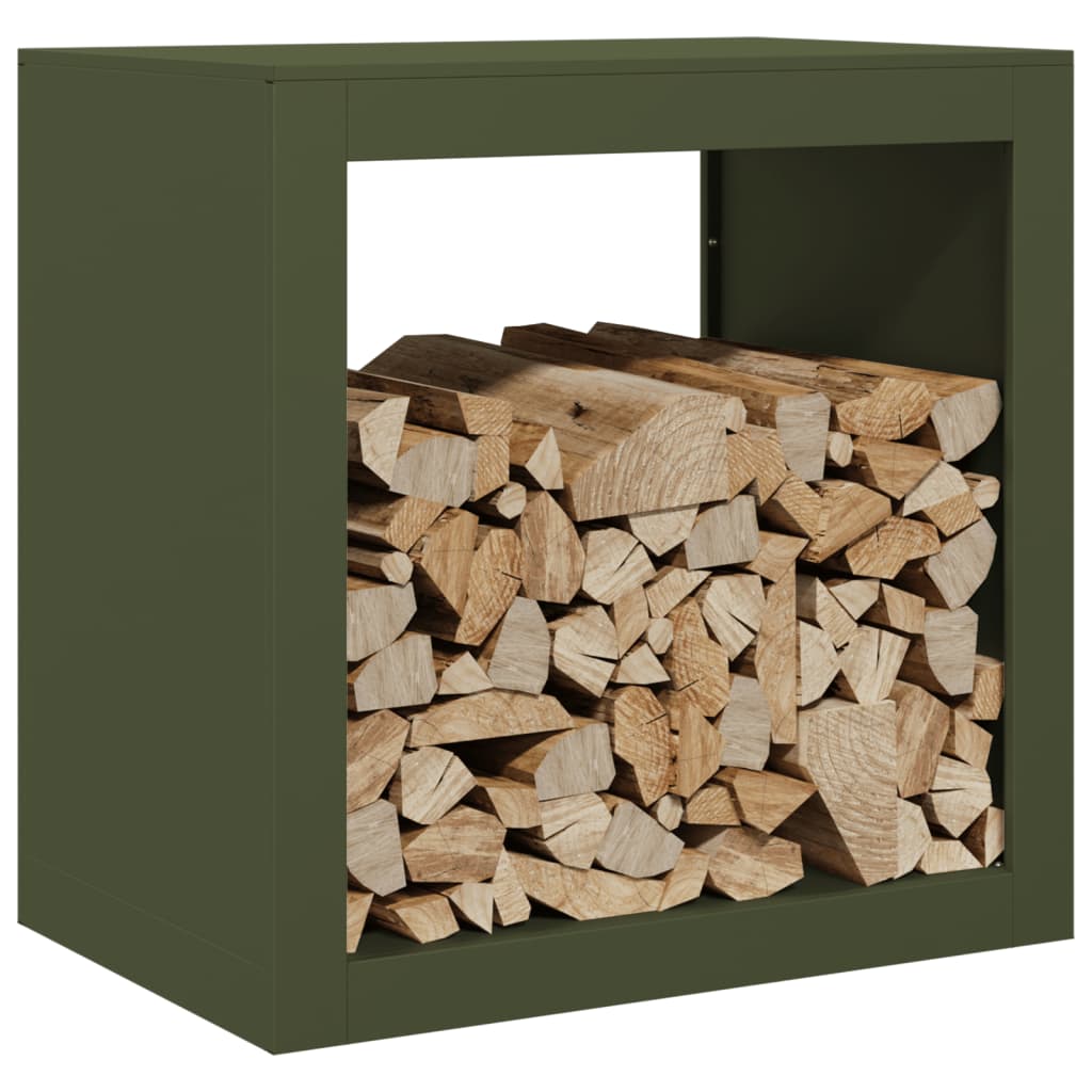 Vidaxx firewood rack 60x40x60 cm steel green