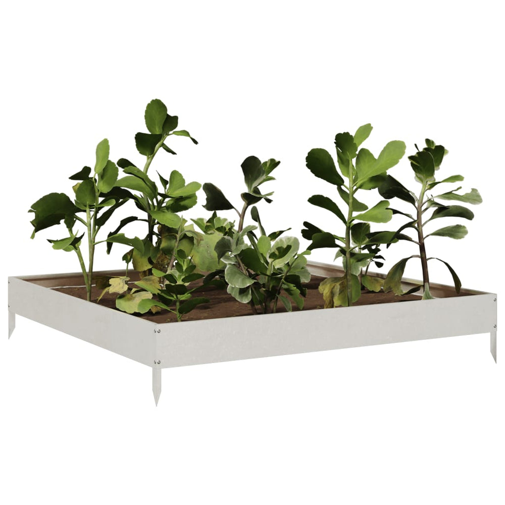 Vidaxl Raised Planter 100x100x18.5 cm Stainless Steel