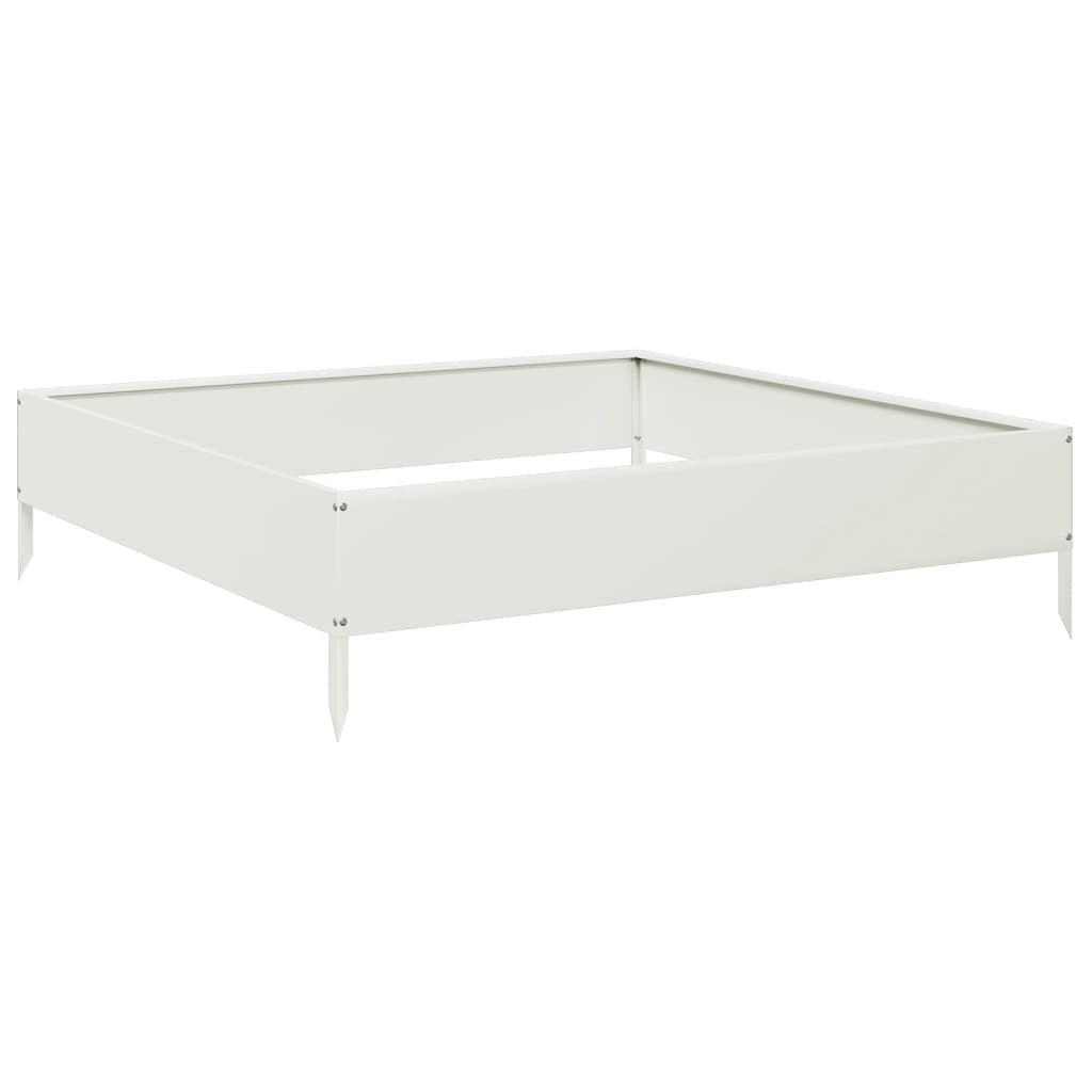 Vidaxx planter raised 100x100x26 cm steel white