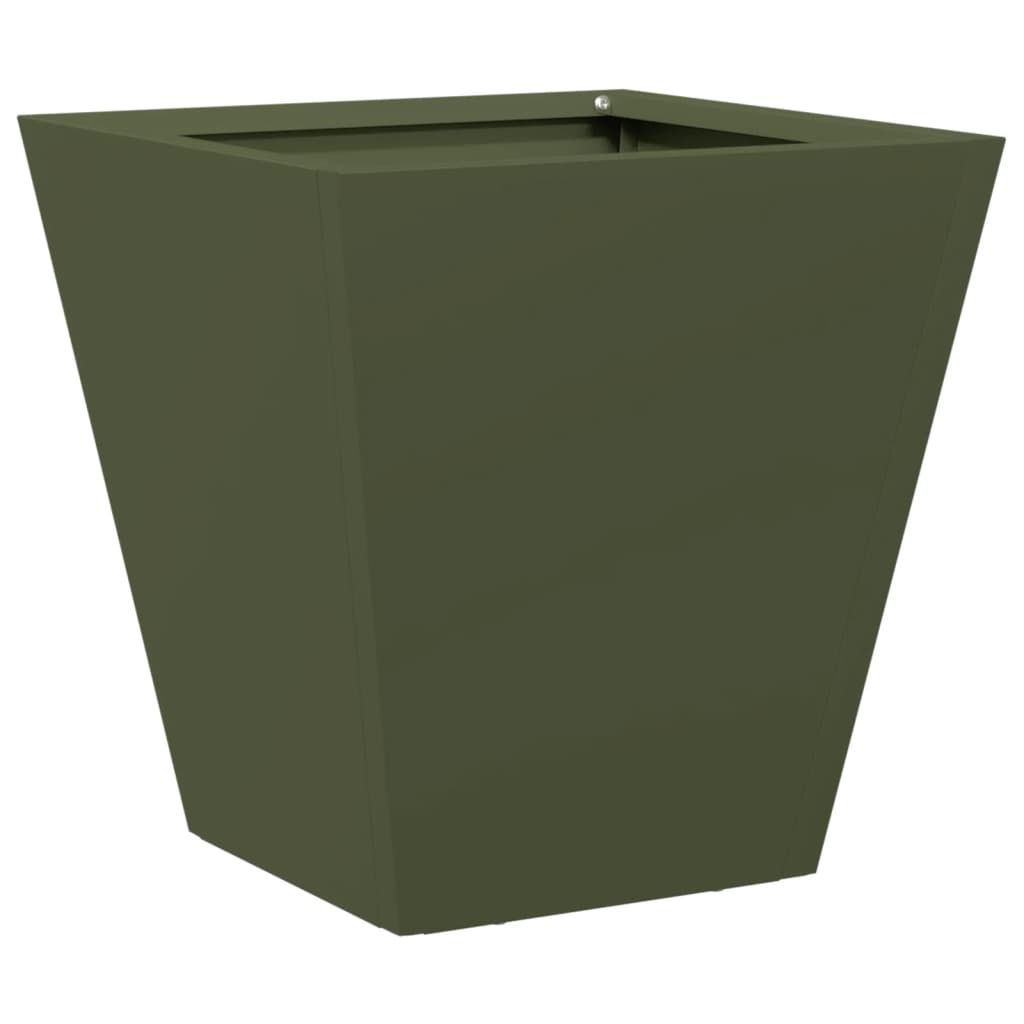 Vidaxx planter 30x30x30 cm steel olive green