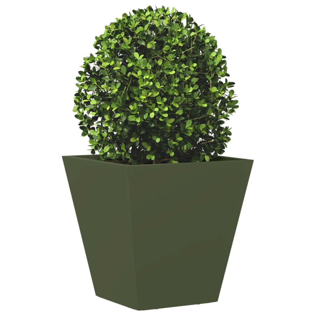 Vidaxx planter 30x30x30 cm steel olive green