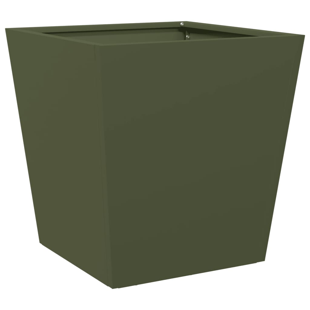 Vidaxx planter 40x40x40 cm steel olive green