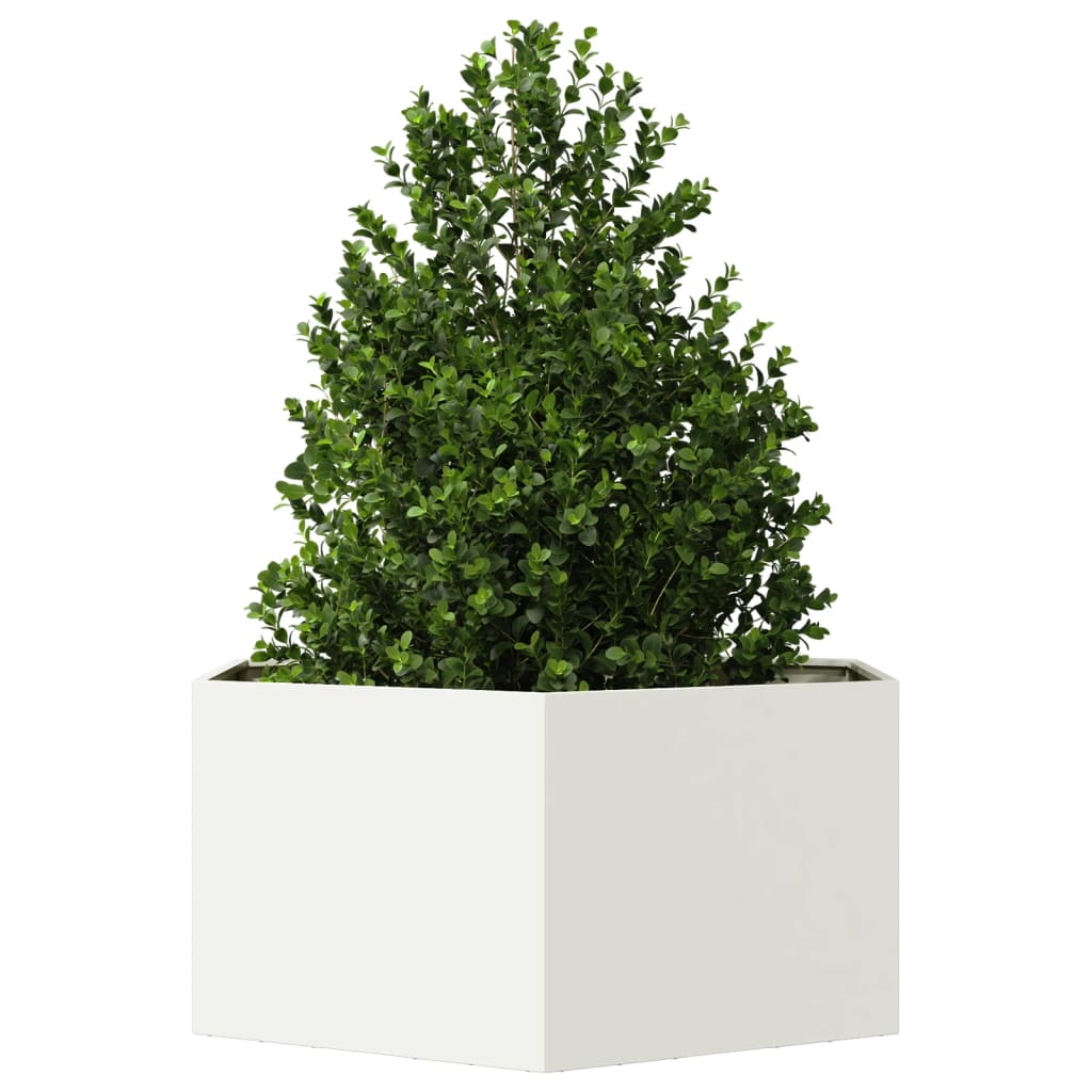 Vidaxx planter hexagon 104x90x45 cm steel white