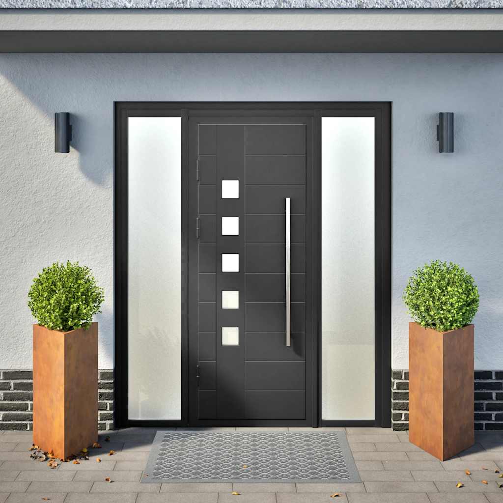 Vidaxx maceteros 2 piezas triángulo 40x40x75 cm acero resistente a la intemperie