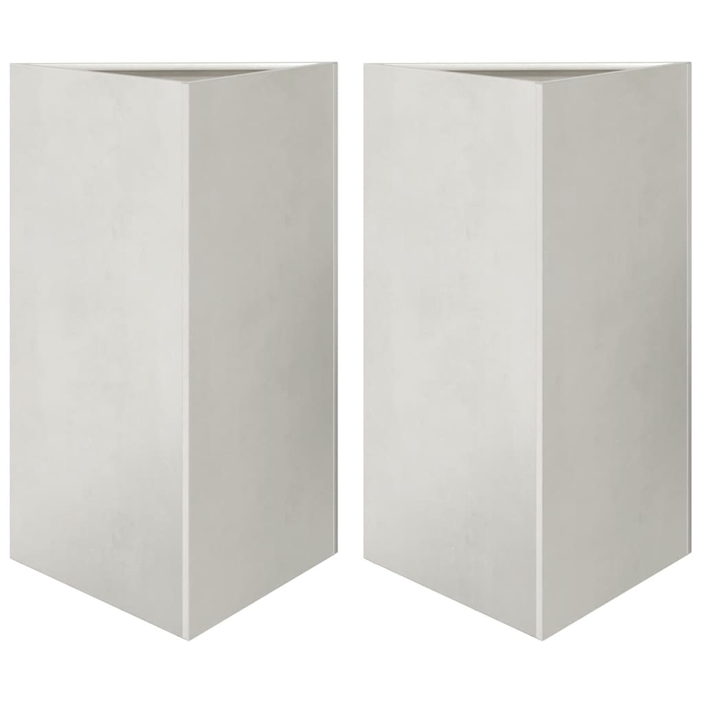 Vidaxx planters 2 pcs triangle 50x43x75 cm stainless steel