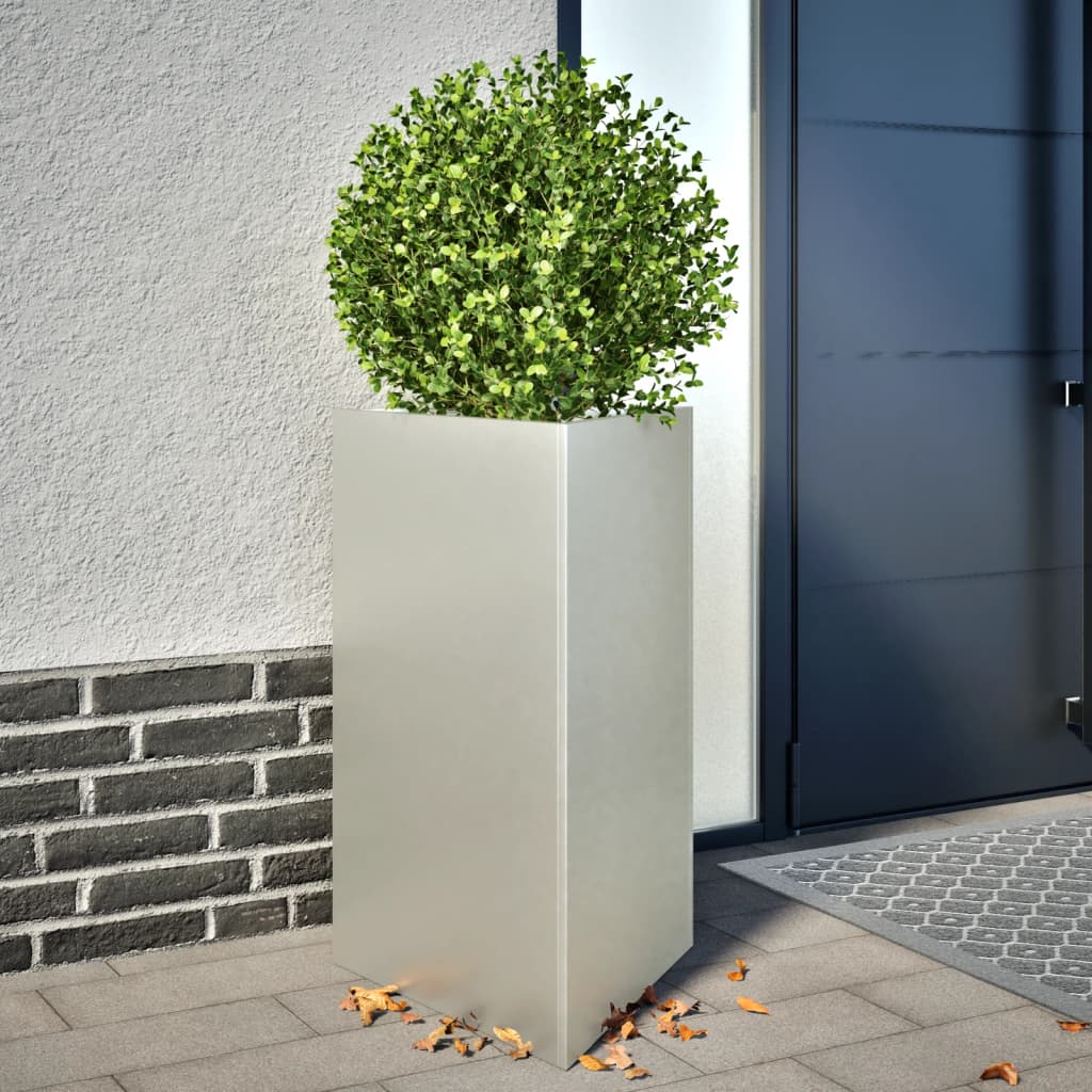 Vidaxx planters 2 pcs triangle 50x43x75 cm stainless steel