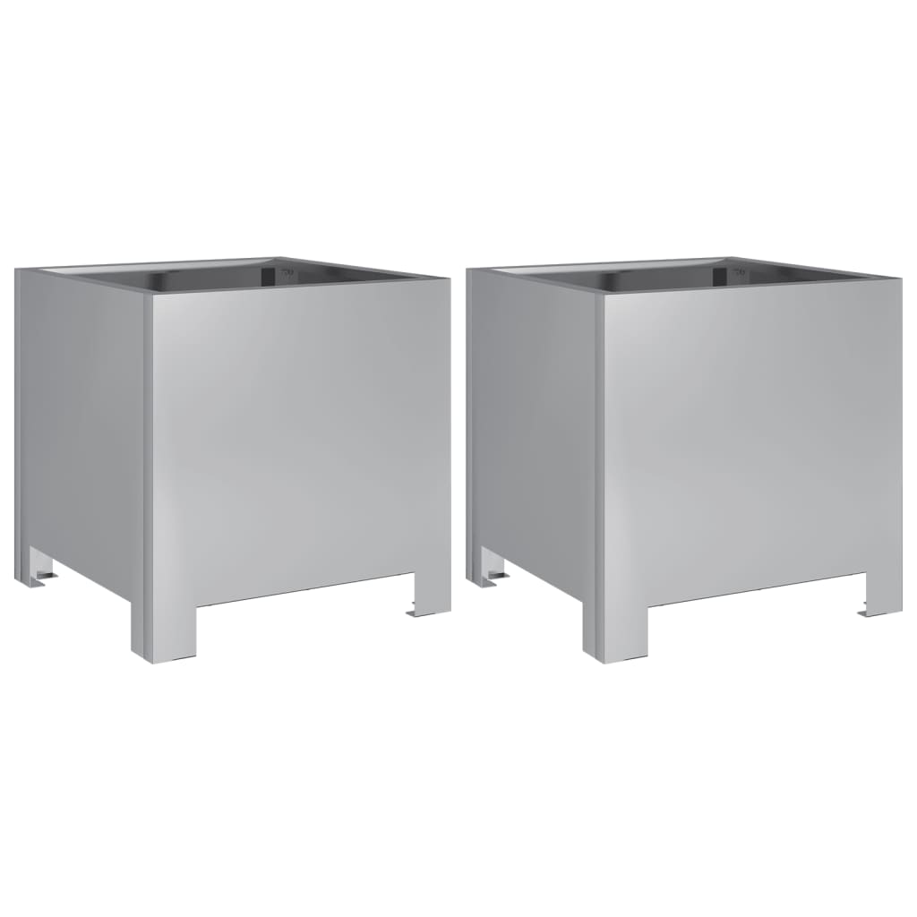 Vidaxx planters 2 pcs 30x30x30 cm galvanized steel